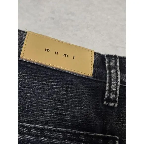 MNML G30 Jeans 30 NWT Paint Splatter Patch Knee Frayed Hem